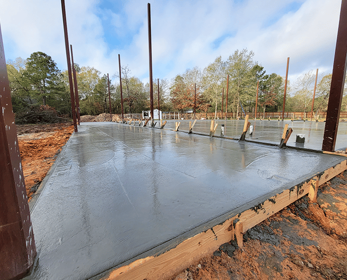 Large commercial concrete slab in New Jersey