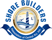 Blue and gold logo for the Shore Builders Association of Central New Jersey